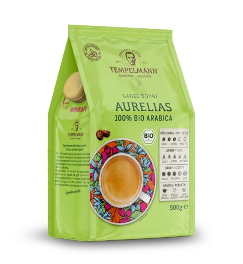 Kawa ziarnista TEMPELMANN Aurelias Crema Bio Cafe Crema 500g