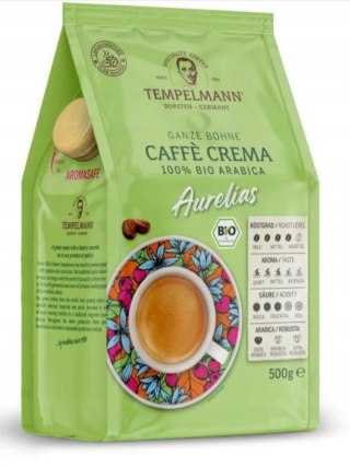 Kawa ziarnista TEMPELMANN Aurelias Crema Bio Cafe Crema 500g