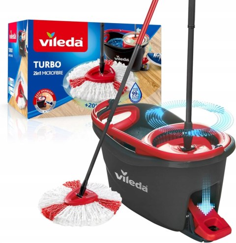 Mop Obrotowy Vileda Turbo Zestaw Wiadro + Wkład Mikrofibra EKO