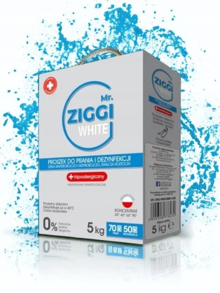 Mr. ZIGGI White Proszek do Prania Białego Dezynfekujący Hipoalergiczny 5kg