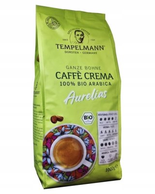 TEMPELMANN AURELIAS CREMA BIO 1KG Kawa Ziarnista 100% Arabica