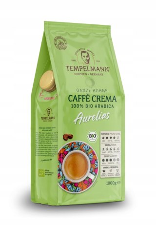 TEMPELMANN AURELIAS CREMA BIO 1KG Kawa Ziarnista 100% Arabica