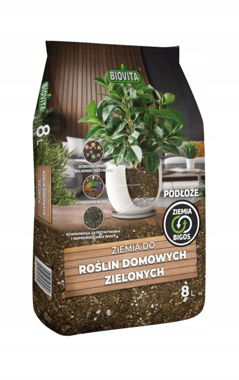 Ziemia BIGOS MONSTER DO ROŚLIN I KWIATÓW DOMOWYCH TROPIKALNYCH 8L BIOVITA