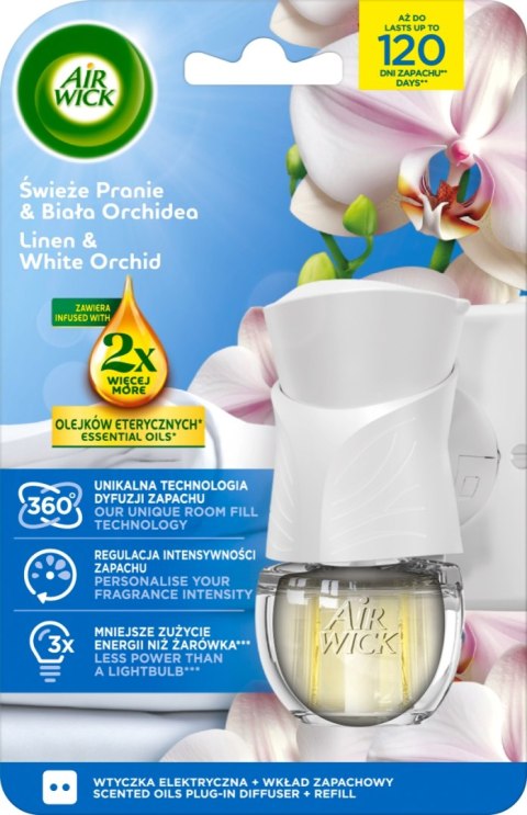 AIR WICK Elektryczny odświeżacz 19ml Świeże pranie bawełna