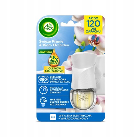 AIR WICK Elektryczny odświeżacz 19ml Świeże pranie bawełna