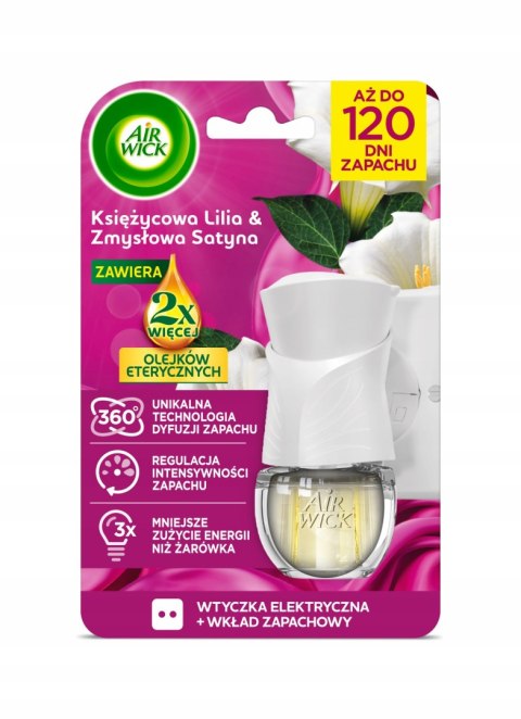 Air Wick Elektryczny Odświeżacz Wkład 19ml Księżycowa Lilia
