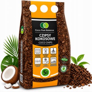 BIOVITA COCO CHIPS CHIPSY PODŁOŻE KOKOSOWE ZRĘBKI WŁÓKNO ROZLUŹNIONE 5L
