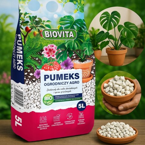 Biovita Pumeks ogrodniczy 5L BIO 100% naturalny drenaż podłoże EKO Agro
