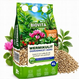 Biovita Wermikulit Ogrodniczy granulat drenaż do podłoża 4L AGRO 1-5mm