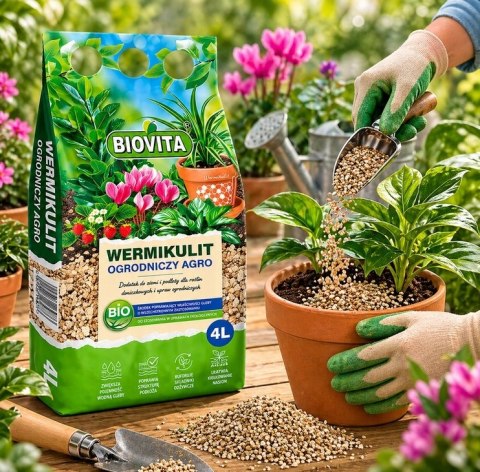 Biovita Wermikulit Ogrodniczy granulat drenaż do podłoża 4L AGRO 1-5mm
