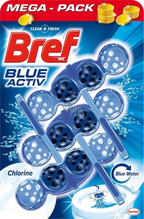 Bref Color Aktiv Kostka Zawieszka WC Chlor 3x50g Barwiąca