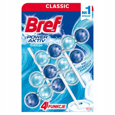 Bref Power Aktiv Kostka Zawieszka do WC Ocean 3x50g Trójpak