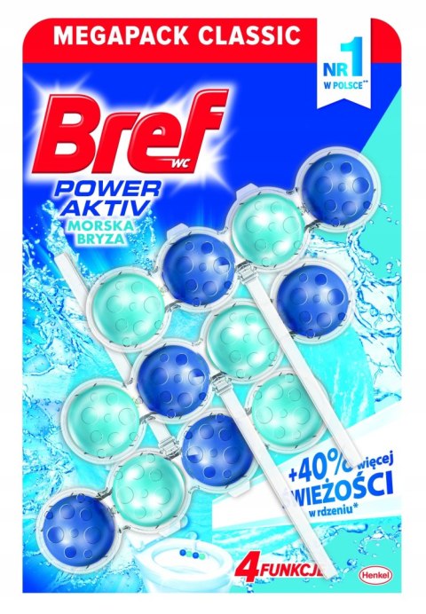 Bref Power Aktiv Kostka Zawieszka do WC Ocean 3x50g Trójpak