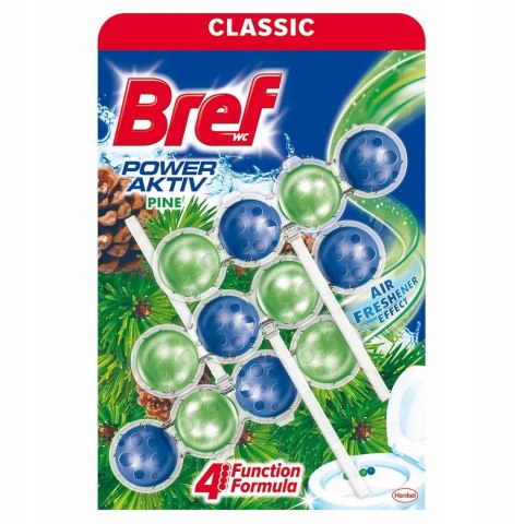 Bref Power Aktiv Kostka Zawieszka do WC Sosna 3x50g Trójpak