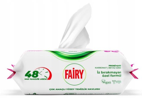 Chusteczki nawilżane do czyszczenia Fairy 100 szt. białe LILIA