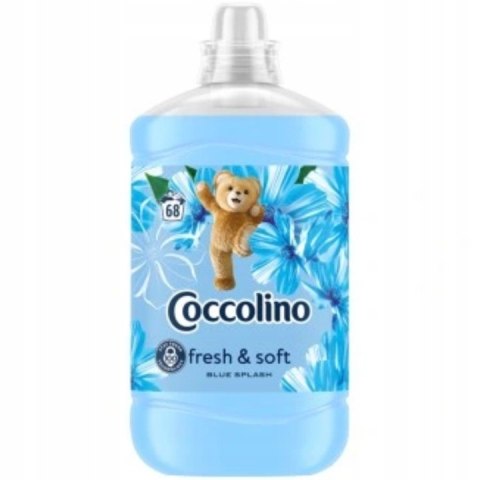 Coccolino Blue Splash płyn do płukania tkanin Fresh & Soft niebieski 1,7L