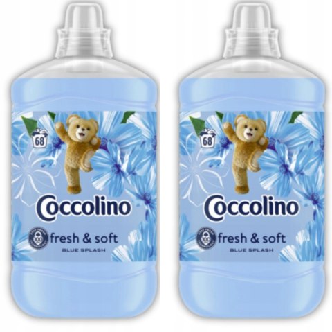 Coccolino Blue Splash płyn do płukania tkanin Fresh & Soft niebieski 1,7L