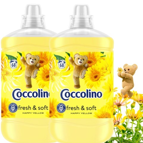 Coccolino Fresh&Soft płyn do płukania tkanin Happy Yellow żółty 1,7L