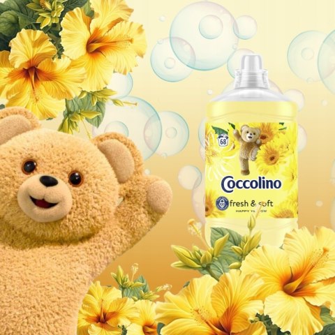 Coccolino Fresh&Soft płyn do płukania tkanin Happy Yellow żółty 1,7L