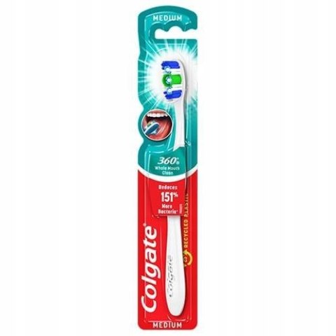 Colgate 360° Medium szczoteczka do zębów średnia 1szt