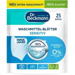 Dr. Beckmann Listki Piorące Sensitive 25 szt Kwiat Bawełny Eco
