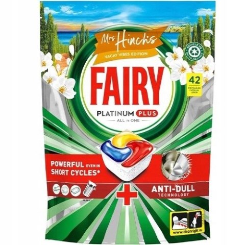Fairy Platinum Plus All in One Lemon 42szt kapsółki do zmywarki