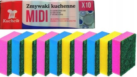 GĄBKA Zmywak kuchenny ostry Kuchcik gąbki do mycia naczyń 10 szt.