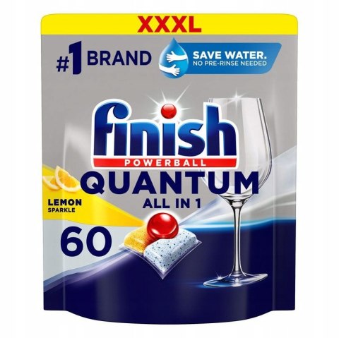 Kapsułki do zmywarki Finish Quantum All-in-1 cytrynowe 60 szt.