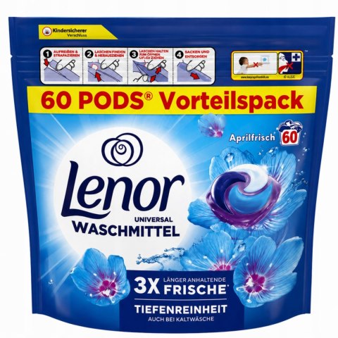 Lenor All-in-1 Aprilfrisch kapsułki do prania 60 szt uniwersalne DE