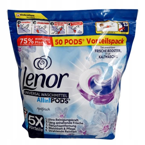 Lenor All-in-1 Aprilfrisch kapsułki do prania 60 szt uniwersalne DE