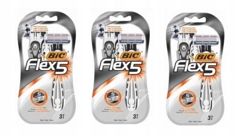 Maszynki do golenia jednorazowe BIC Flex 5 3szt