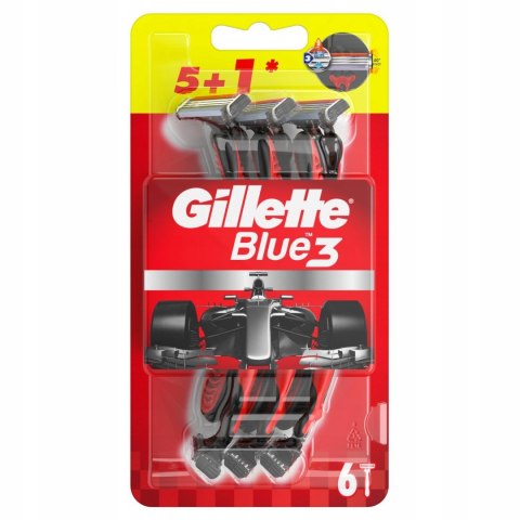 Maszynki do golenia jednorazowe męskie GILLETTE Blue 3 Blue3 maszynka 6 szt