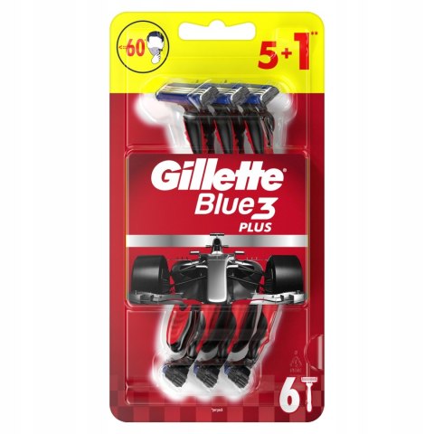 Maszynki do golenia jednorazowe męskie GILLETTE Blue 3 Blue3 maszynka 6 szt