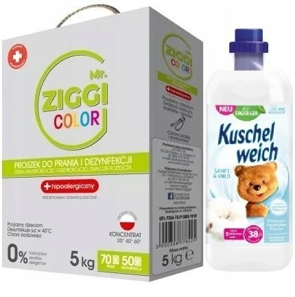 Mr. Ziggi proszek do prania i dezynfekcji hipoalergiczny do koloru 70pr 5kg