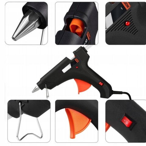 PISTOLET DO KLEJU NA GORĄCO DO KLEJENIA 100W MOCNA KLEJARKA 11mm 2 wkłady