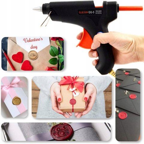 PISTOLET DO KLEJU NA GORĄCO DO KLEJENIA 100W MOCNA KLEJARKA 11mm 2 wkłady