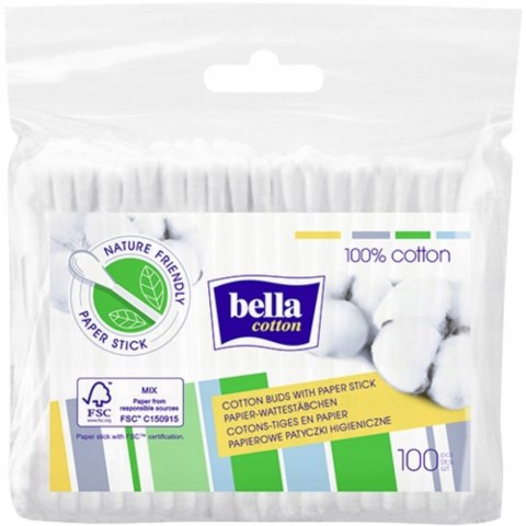 Patyczki higieniczne Bella papierowe biodegradowalne 100 szt.