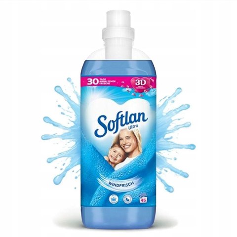 Płyn do płukania tkanin ubrań KONCENTRAT niebieski Softlan Windfrisch 1 l