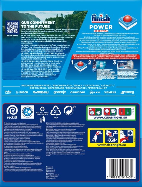 Tabletki do zmywarki Finish Power Essential 90 szt. cytrynowe All in One