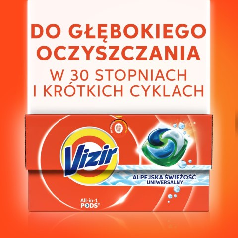 VIZIR kapsułki do prania ALL IN 1 PODS ALPEJSKA ŚWIEŻOŚĆ 22 PRANIA