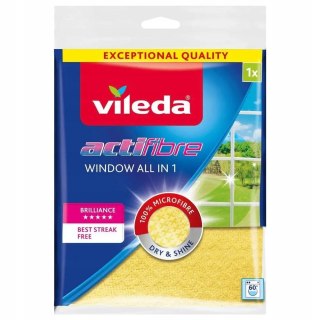 Vileda Actifibre Ściereczka Okienna Bez Smug Ścierka Chłonna 1szt