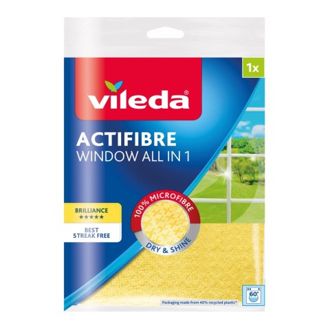 Vileda Actifibre Ściereczka Okienna Bez Smug Ścierka Chłonna 1szt