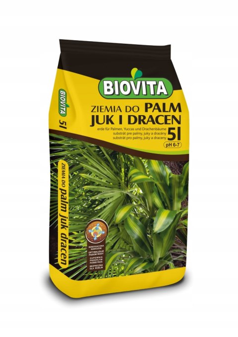 Ziemia Do Palm Juk Dracen Podłoże Do Roślin Zielonych Z Nawozem Biovita 5L