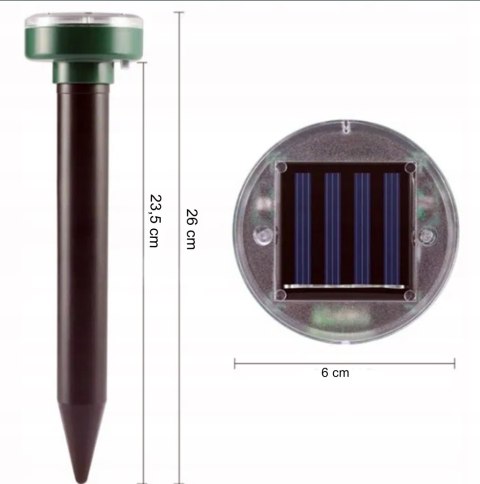 2x ODSTRASZACZ SOLARNY NA KRETY KUNY NORNICE SILNY KRETÓW KUN MYSZY GRYZONI
