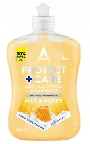ASTONISH Mydło w płynie Antybakteryjne 600ml Milk&Honey