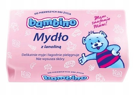 BAMBINO Mydło dla niemowląt i dzieci, kostka 90g w kostce hipoalergiczne
