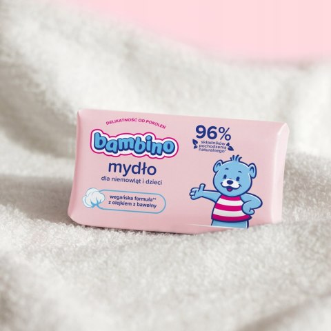 BAMBINO Mydło dla niemowląt i dzieci, kostka 90g w kostce hipoalergiczne