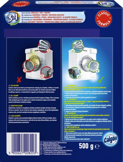 Calgon 4w1 proszku do pralek przeciw osadzaniu się kamienia 500 g