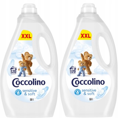 Coccolino Sensitive & Soft Płyn do Płukania 2x3L 240 Prań Duo