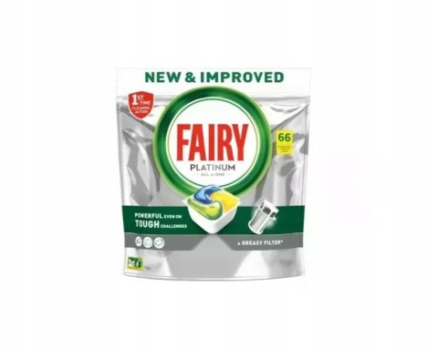 FAIRY Kapsułki do zmywarki 66szt Platinum ALL IN ONE LEMON miękkie